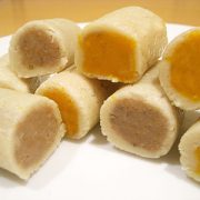 KAJJU ROLL Rich sumptuous pistachio filling enclosed in a soft, marzipan-like cashew nut roll a taste so satisfying
