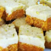 KHOYA GAJRELA The khoya collection is intensely creamy and rich for incredible taste. The delectable match of milky barfi layered on sweet carrot sweetness.